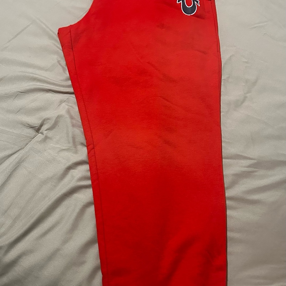 True Religion Vibrant Red Sweatpants - Picture 2 of 3